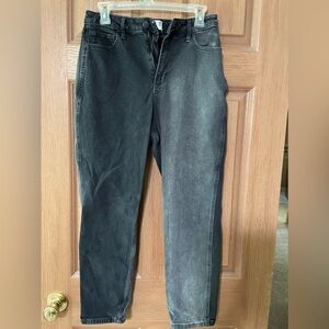 HOLLISTER CURVEY HIGH RISE MOM JEANS BLACK 3R 26" WAIST 27" LENGTH EUC